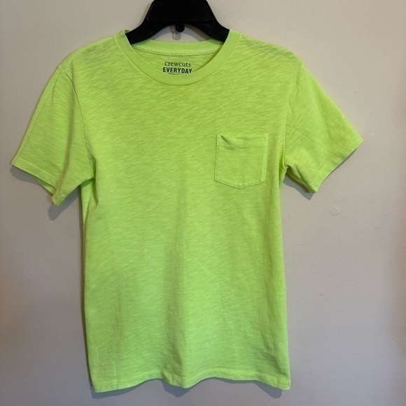 Crewcuts Other - Crewcuts 100% Cotton Active Yellow Kids' Short-Sleeve Jersey Pocket Tee size 14
